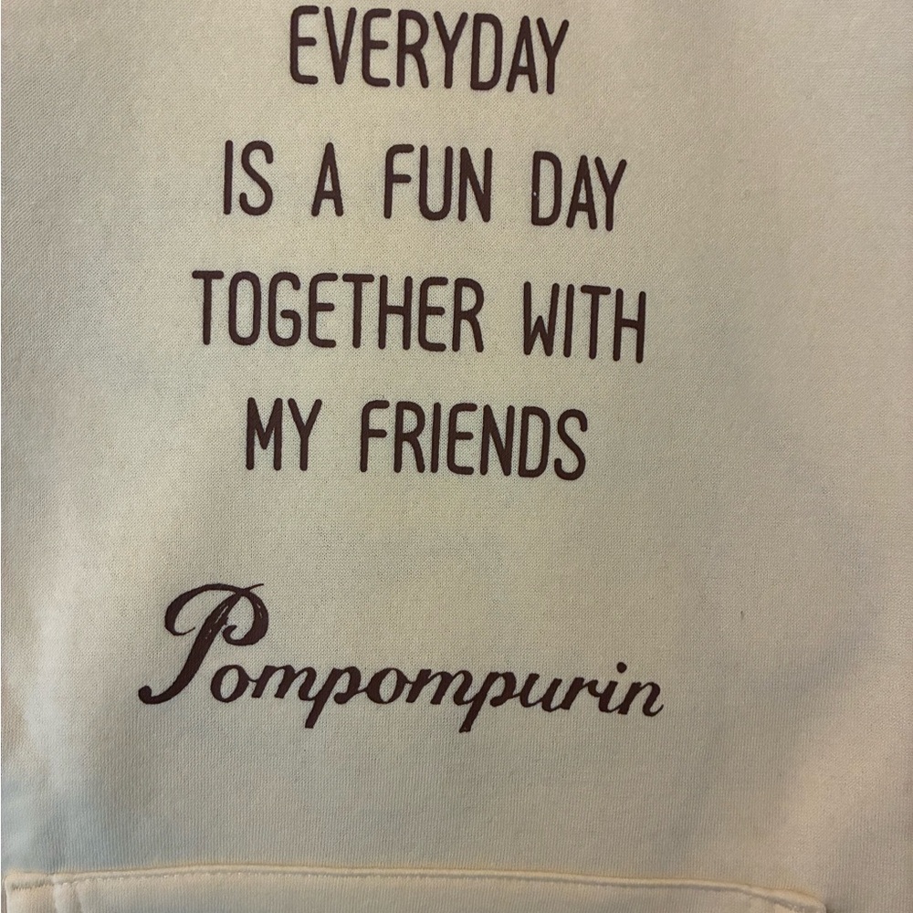 Pom Pom Purin yellow Hoodie - Picture 4 of 9